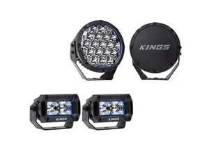 Kings 9" Lethal driving lights 16362 lumens + 2x 3.3" Work light - Picture 1 of 12