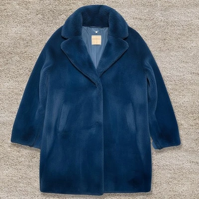 Chaqueta de piel sintética para mujer Rino & Pelle Joela Reino Unido 20 / UE 48 - azul oscuro - PVP £124 Foto 1 de 4