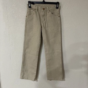 Wrangler Jeans Woman Tan Cowboy Denim Hipster Straight Leg 5-Pocket Zip Fly -A - Picture 1 of 4