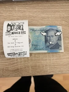 Dface X King Charles £5 Schein Cash Is King mit Quittung - Bild 1 von 4
