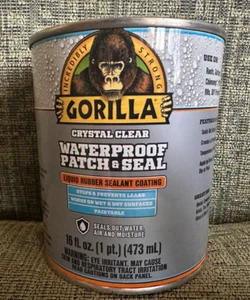 Recubrimiento sellador de goma líquida parche y sello impermeable Gorilla - CLARO 16 OZ 1 PT - Imagen 1 de 4