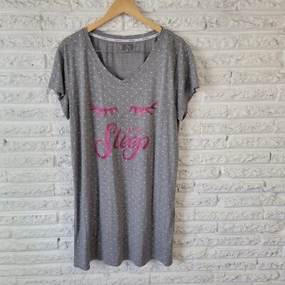 Camisón para mujer Daisy Fuentes 1X Plus pijama para dormir gris ligero brillante Foto 1 de 4