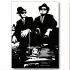 The Blues Brothers czarno-biały nadruk na blachy aluminiowej