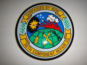 USAF 36th COMPONENT REPAIR Squadron SURPASSED BY NONE Sticker Decal *Never Used* - Picture 1 of 3
