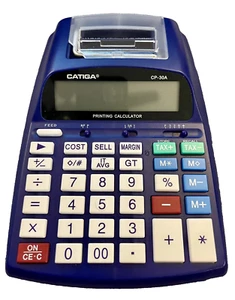 CATIGA CP-30A BLUE PRINTING CALCULATOR new with damaged box - Picture 1 of 6