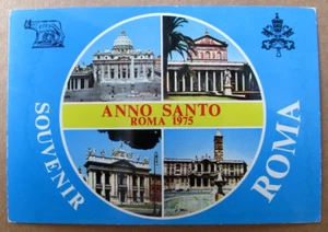 Cartolina "ROMA - ANNO SANTO 1975" - Viaggiata - Annullo Postale PT - Anni '70 - Picture 1 of 2