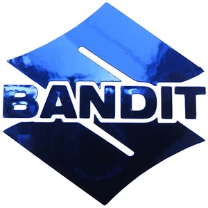 Bandit S motorcycle decals graphics Blue chrome x 2 pieces - Picture 1 of 2