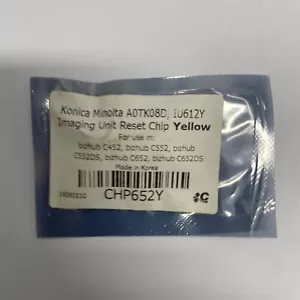 Chip de reinicio de unidad de imagen para Konica Minolta IU612Y amarillo Bizhub c452/c552 - Imagen 1 de 2