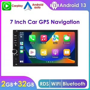 Android Auto Apple Carplay Double 2 Din Wifi Car Stereo Radio Head Unit GPS Navi - Picture 1 of 13