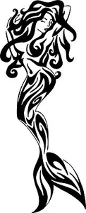 Tribal Mermaid Fantasy Ocean Girl Car Truck Window Laptop Vinyl Decal Sticker - Picture 1 of 2