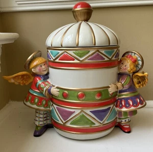 Bob Mackie Hanukkah Holiday Angel Vintage Cookie Jar 13” Tall- Rare Hard To Find - Picture 1 of 8