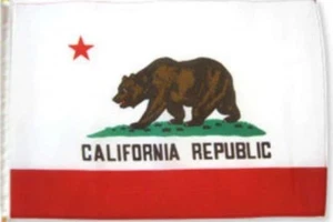 12x18 12"x18" Estado de California Super Poly Barco Coche Bandera (manga) 100D - Imagen 1 de 2