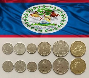 BELICE - Juego completo de 6 monedas (centavo, dólar) Isabel II - 2017 - 2021 - SIN CIRCULAR - Imagen 1 de 2