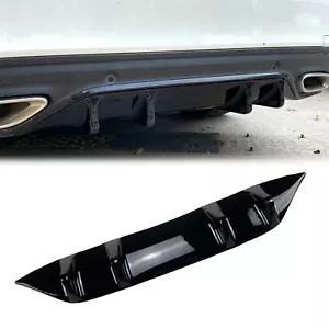 Labio difusor de parachoques trasero negro para Benz Clase C W205 C200 C260 C300 C350 2019-21 - Imagen 1 de 8