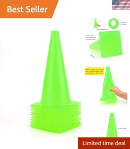 Durable 12-Inch Safety Parking Cones - Brightly Colored for Enhanced Visibility - Foto 1 di 8