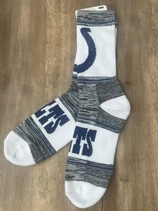 NFL Team Apparel-Indianapolis Colts- Adult Size 5-10 Medium Crew Socks With Logo - Picture 1 of 3
