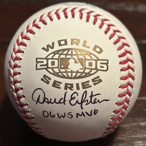 David Eckstein  Autographed Official Rawlings 2006 World Series Baseball - WSMVP