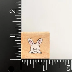 Hero Arts Tiny Peeking Bunny Osterhase A942 Holz montiert Gummistempel - Bild 1 von 3