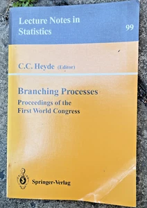 Branching Processes Springer-verlag Book Lecture Notes Statistics 99: Book 1995 - Picture 1 of 9