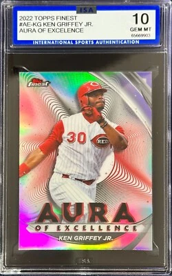 2022 Topps Finest Aura of Excellence #AE-KG Ken Griffey Jr ISA 10 - Image 1 of 2