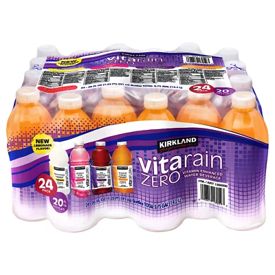Kirkland Signature Vita Rain Zero Vita Vitamin Water, paquete de variedad, 20 fl oz, paquete de 24 Foto 1 de 4