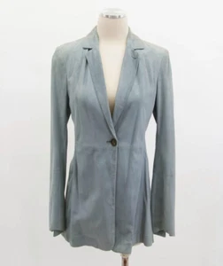 NWD$5995 Brunello Cucinelli Leather Suede Jacket W/Monili Collar Beading 42 A186 - Picture 1 of 16