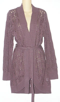 Sonoma NUEVO Cárdigan Púrpura Crochet Envolvente Suéter Misses S Pequeño $58  Foto 1 de 4
