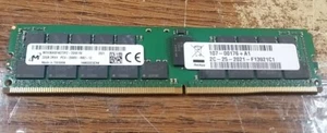 Micron 32GB 2Rx4 PC4-2666V-RB2-12 DDR4 2666 Server Memory RAM - Picture 1 of 6