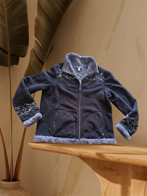 Mujer Vestido Granero Polar Imitación Piel Chaqueta Abrigo Negro Y Gris XL Bolsillo Cremallera Completa Foto 1 de 4