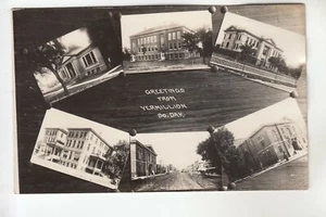 6 Views Real Photo Postcard Greetings from Vermillion SD - Picture 1 of 1