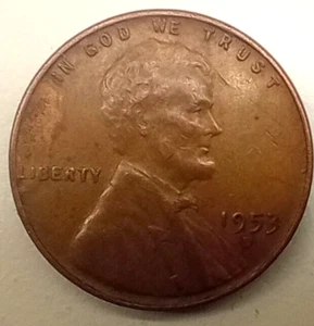 Lincoln Wheat Penny 1953 D Error Lamination - Picture 1 of 2