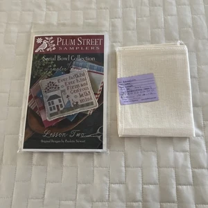 Cross Stitch Pattern Plum Street  Samplers by Paulette Stewart includes Fabric  - Picture 1 of 5