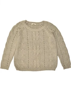 OASIS Womens Crew Neck Jumper Sweater UK 12 Medium Grey Acrylic AX20 - Picture 1 of 3