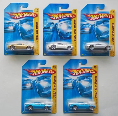 Lot of 5 2007 Hot Wheels New Models 70 Pontiac Firebird # 16/36 - Image 1 of 4