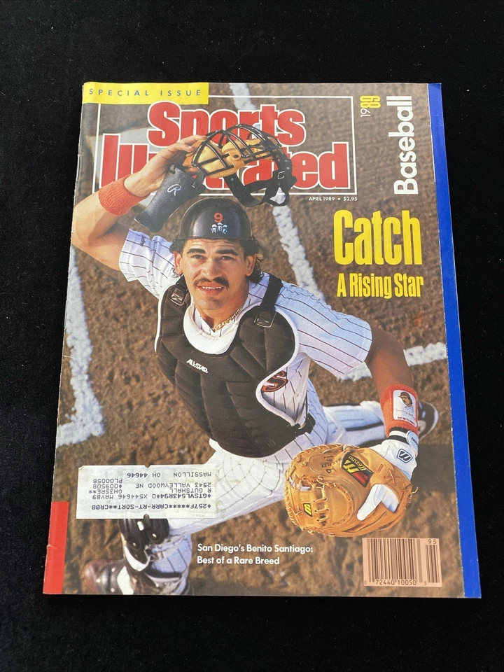 Sports Illustrated Baseball Preview Benito Santiago San Diego 1989 Mickey Mantle - Image 1 of 4