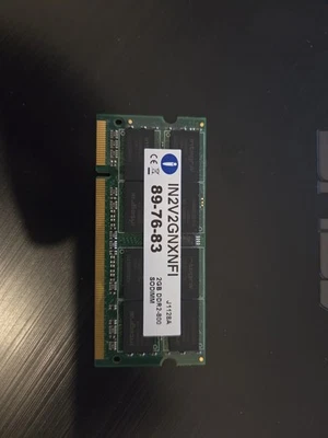 2 GB DDR2-800 SODIMM Laptop Memory (PC2-6400) — Tested Used - Image 1 of 2
