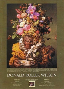 DONALD ROLLER WILSON Beverly Disguised as Mrs. Rogers Art Wright Gallery 1995 Ad - Picture 1 of 1