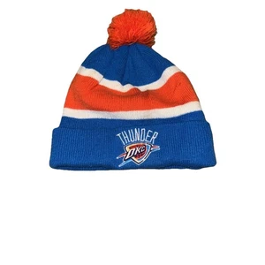Oklahoma City Thunder Jugend Bommel Bündchen Beanie Mütze blau orange US CELLULAR - Bild 1 von 2
