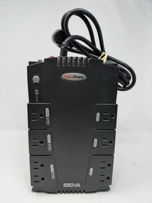 CyberPower 550VA UPS Standby Uninterruptable Power 8 Outlets WITH BATTERY Tested - Image 1 of 4
