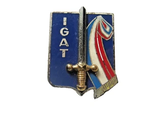 INSIGNE EMAIL I.G.A.T (Inspection Générale de l’Armée de Terre) DRAGO MARNE LA V - Picture 1 of 2