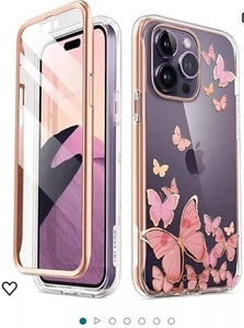 Cover I Phone 14 Pro 2022 Pro 6.1” Pinkfly iBlaison Farfalle Primaverili Trasparenti - Foto 1 di 4
