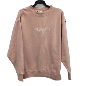 Country Road Dusty Pink Cotton Crewneck 90s Reissue Sweat Jumper - Size S - Picture 1 of 3