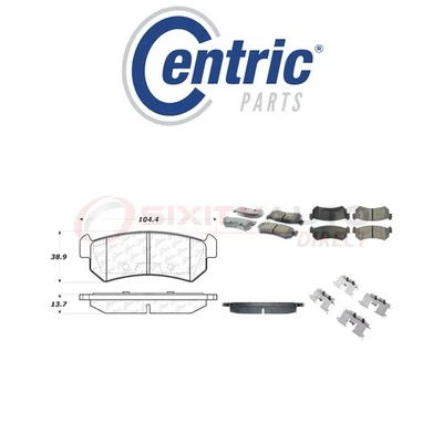 Centric Posi Quiet Ceramic Brake Pads w Shims for 2004-2007 Chevrolet Optra qo - Imagem 1 de 4