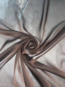 1 mtr braunes kationisches Brautkleid Chiffonstoff..58" breit - Bild 1 von 2