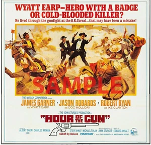 Wyatt Earp Hero with a Badge Movie Poster "Hour of the Gun" Reproduction - Picture 1 of 1