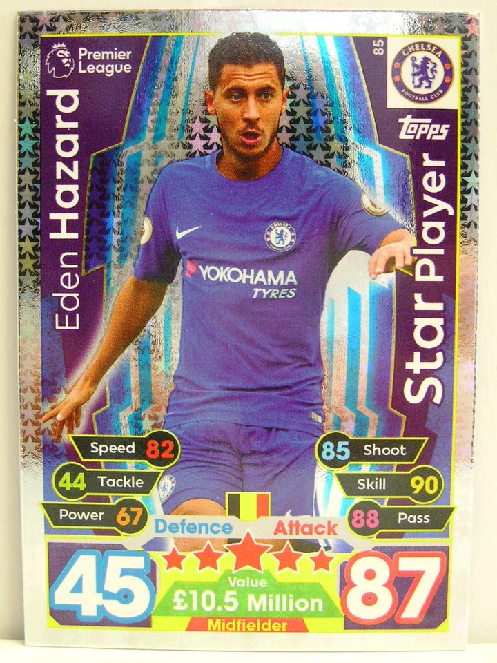 Match Attax 2017/18 Premier League - #085 Eden Hazard - Star Player - Image 1 of 1