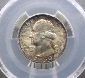 1950 "D" Washington SILVER Quarter 25c PCGS MS67 #114 BU Unc Gem ECC&C, Inc. - Picture 1 of 5