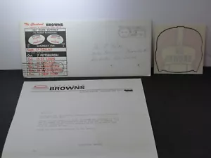 Super Rare 1967 Cleveland Browns Headed Letter Go Browns Decal Letter & Envelope - Picture 1 of 6