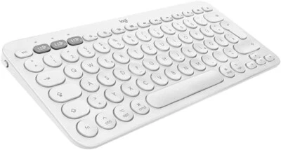 Tastatur Weiß kabellos Bluetooth Keyboard Multi-Device QWERTY(CH)- Logitech K380 - Bild 1 von 4