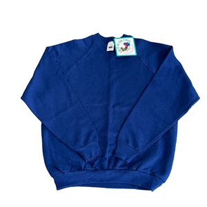 Fruit of The Loom Sweater Womens Large Blue Sweatshirt Vintage 90'S NWTS USA - Picture 1 of 7